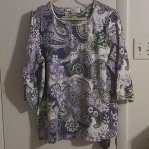 Denim & Co Floral Top